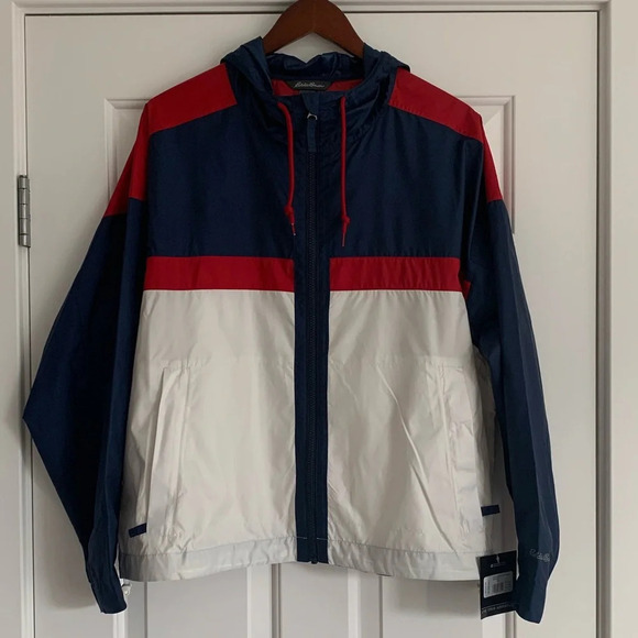 Eddie Bauer Women's Momentum UPF 50+ Hoodie Jacket Size XL - Medium Indigo - NWT - Picture 3 of 11